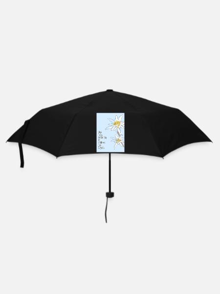 Edelweiß - Regenschirm (klein) - Schwarz