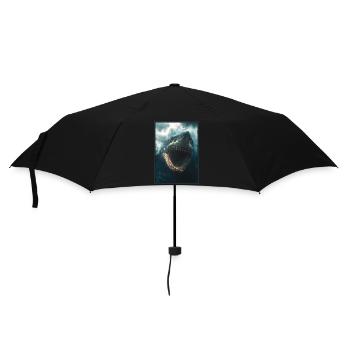 Weißer Haie Weißer Hai - Regenschirm (klein) - Schwarz - Vorne