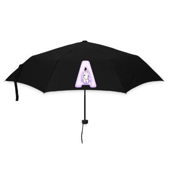Lettre A Licorne Violette - Parapluie standard - noir - Devant