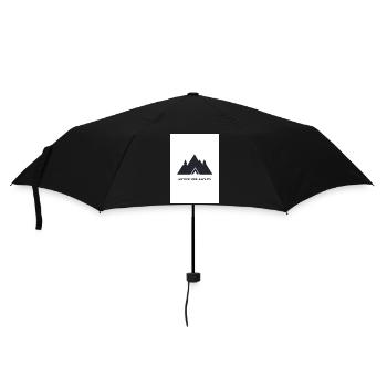 Adventure Awaits Berge Design - Regenschirm (klein) - Schwarz - Vorne