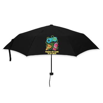 Ich habe mein Spiel für dich pausiert - Regenschirm (klein) - Schwarz - Vorne