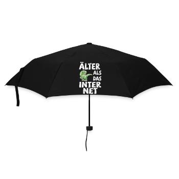 Älter als das Internet - Dino - Regenschirm (klein) - Schwarz - Vorne