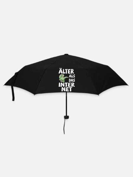 Älter als das Internet - Dino - Regenschirm (klein) - Schwarz