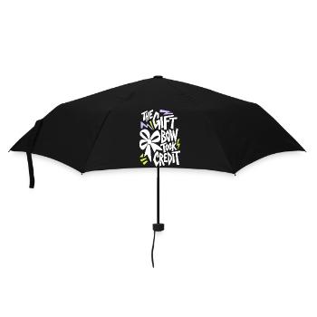 Geschenkschleife – The Gift Bow Took Credit - Regenschirm (klein) - Schwarz - Vorne