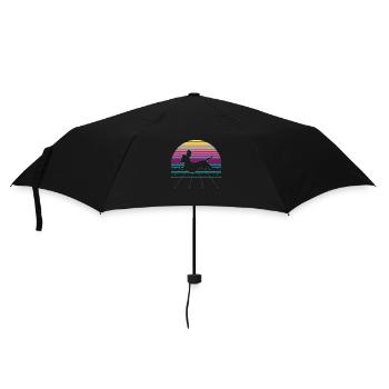 Vaporwave Dachshund Dog Dachshund 80s 90s - Umbrella (small) - black - Front