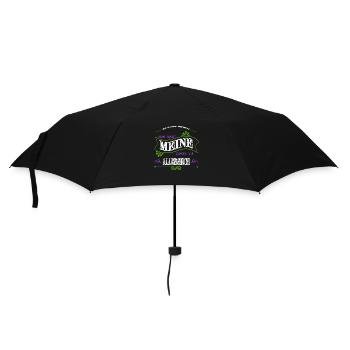 seekatze geek katze hauskatze streunerkatze - Regenschirm (klein) - Schwarz - Vorne