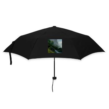 Beautiful landscape in the fog - Umbrella (small) - black - Front