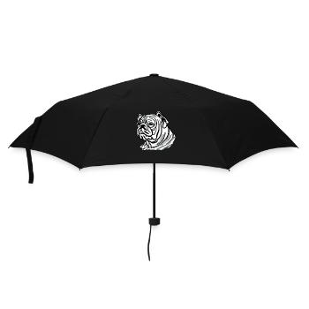 Bulldogge französische englisch Hund Hündchen 10 - Regenschirm (klein) - Schwarz - Vorne