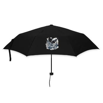 The whale - Umbrella (small) - black - Front