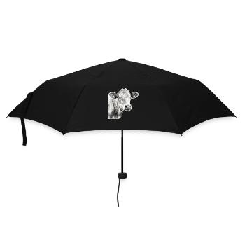 Die Kuh im Bleistift Nr. 3 - Regenschirm (klein) - Schwarz - Vorne