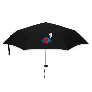 Hund - Regenschirm (klein) - Schwarz - Vorne