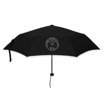Wikinger Wolf Mit Vegvisir Kompass Vikings - Regenschirm (klein) - Schwarz - Vorne