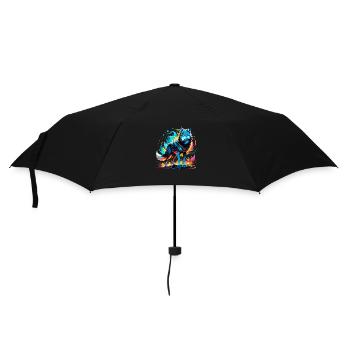 Wolf and Mountain - Protective Nature - Umbrella (small) - black - Front