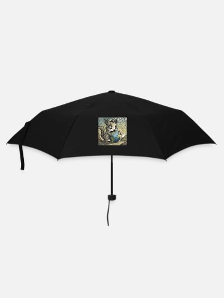 Cute Anime Design - Umbrella (small) - black