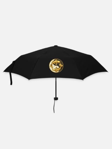 Ying Yang - Regenschirm (klein) - Schwarz