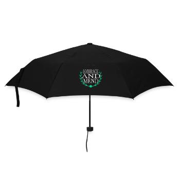 awesome jokes support quotes geek - Umbrella (small) - black - Front