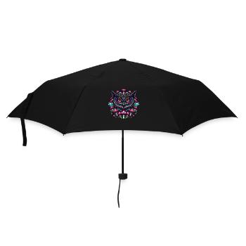 Hibou psychédélique - Parapluie standard - noir - Devant