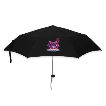 Fledermaus Sommer Strand Comic - Regenschirm (klein) - Schwarz - Vorne