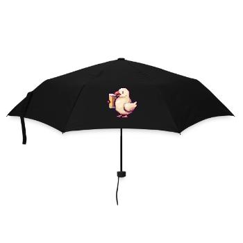 Taube Vogel Bier Pixel - Regenschirm (klein) - Schwarz - Vorne