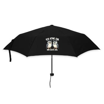 ich atme ein und raste aus lustige - Regenschirm (klein) - Schwarz - Vorne