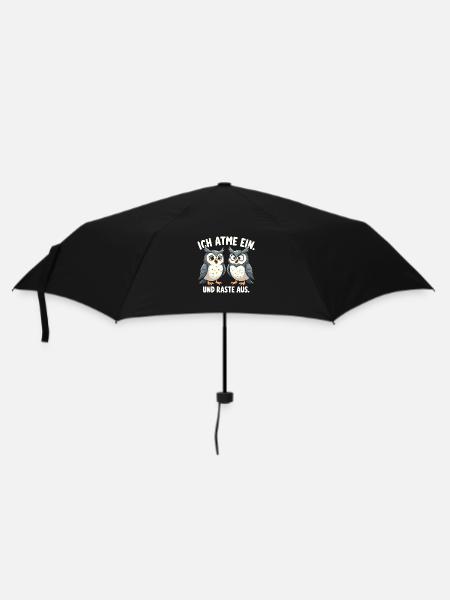 ich atme ein und raste aus lustige - Regenschirm (klein) - Schwarz