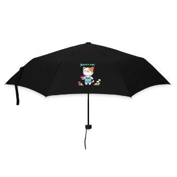 Cute cat - Regenschirm (klein) - Schwarz - Vorne