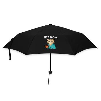 Cat "not today" - Umbrella (small) - black - Front