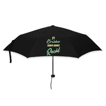 §1 Erzieher haben immer Recht - Regenschirm (klein) - Schwarz - Vorne