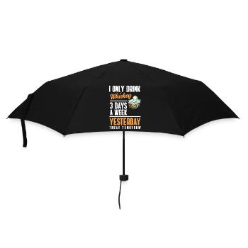 Whiskey Trinken Männer Köstlich - Regenschirm (klein) - Schwarz - Vorne