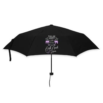 Teacup Minipig Piglet Pig - Umbrella (small) - black - Front