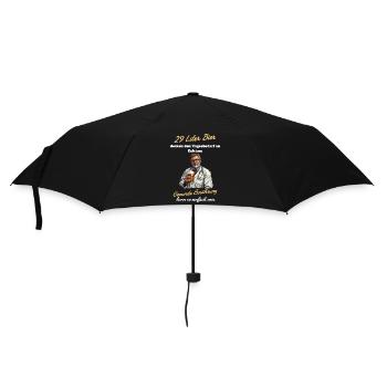 29 Liter Bier - Gesunde Ernährung so einfach - Regenschirm (klein) - Schwarz - Vorne