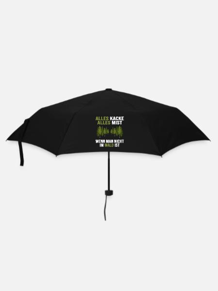 Wald Waldbesitzer Forst Waldläufer Waldluft - Regenschirm (klein) - Schwarz