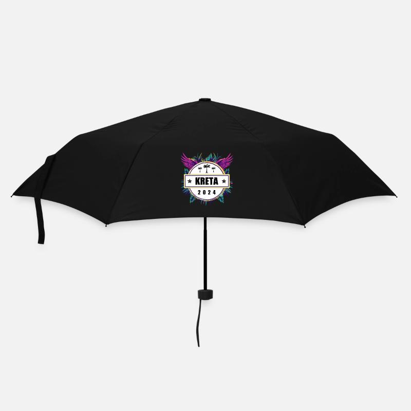 Kreta 2024 Team - Regenschirm (klein) - Schwarz
