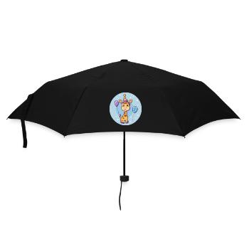 Girafe Anniversaire Bébé - Parapluie standard - noir - Devant