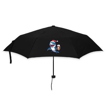 Shark Bière Noël Noël - Parapluie standard - noir - Devant