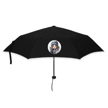 mignonne fille d’hiver - Parapluie standard - noir - Devant
