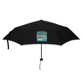 Kajakfahren macht mich nass - Regenschirm (klein) - Schwarz - Vorne