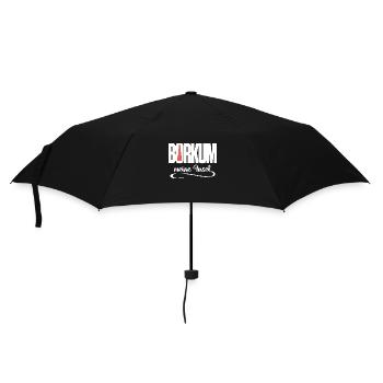 Borkum meine Insel - Regenschirm (klein) - Schwarz - Vorne