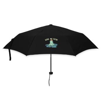 Küsse mich sofort - Valentinstag Flirt - Regenschirm (klein) - Schwarz - Vorne