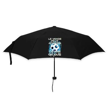 Foot humoristique fan foot football match humour - Parapluie standard - noir - Devant
