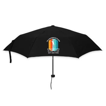 Badminton Badminton Badminton Player Chocolate - Umbrella (small) - black - Front