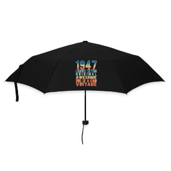 Limited Edition Since 1947 Birthday Vintage 1947 - Umbrella (small) - black - Front