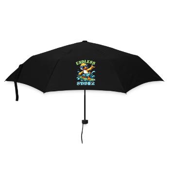 Summer Surfing Duck Holiday Sea Wave Beach Cool - Umbrella (small) - black - Front