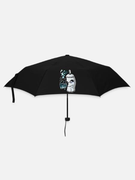 Spray und Graffiti - Regenschirm (klein) - Schwarz