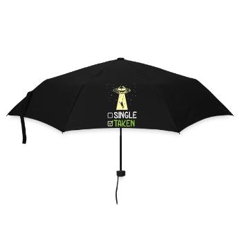 Single Taken Alien Gift Him Her Funny Valentine - Umbrella (small) - black - Front