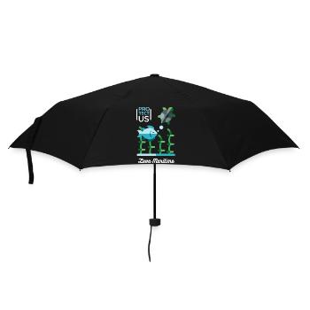Meeresschildkröte und Fisch, Naturschutz - Regenschirm (klein) - Schwarz - Vorne
