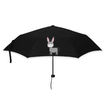 Esel - Regenschirm (klein) - Schwarz - Vorne