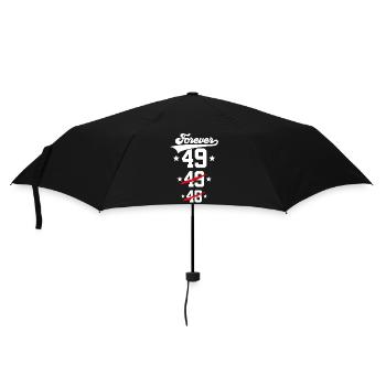 50TH BIRTHDAY FOREVER 49 - Umbrella (small) - black - Front