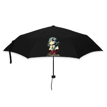 Beethoven (dark) - Umbrella (small) - black - Front