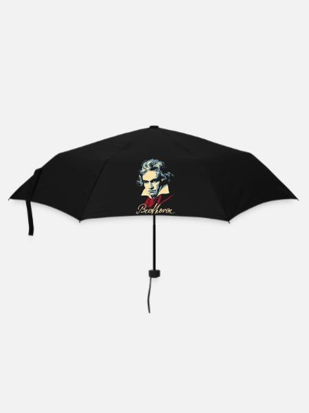 Beethoven (dunkel) - Regenschirm (klein) - Schwarz